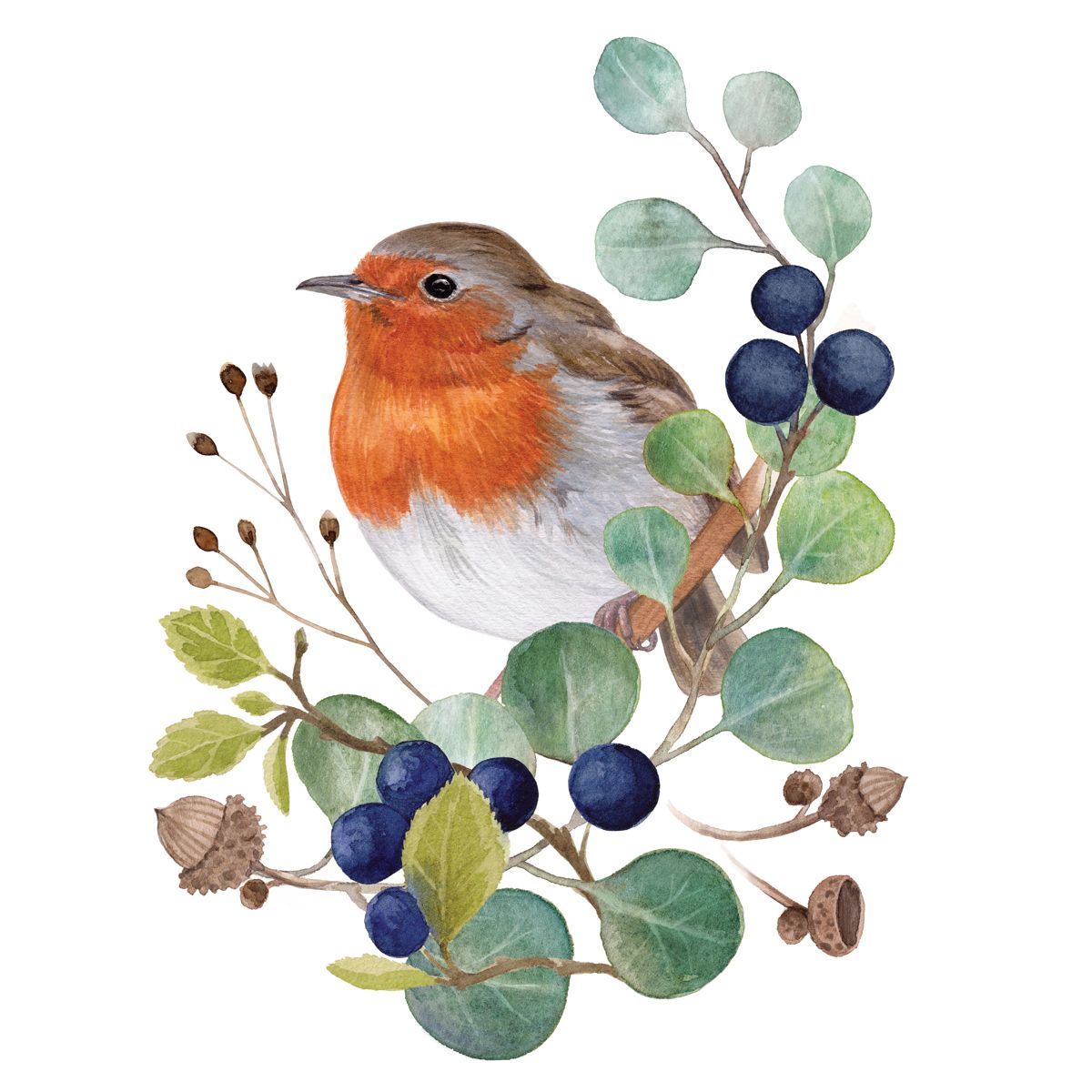 Oiseau sur Branche Papkin 33x33