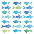Peixes Aquarell 33x33 cm