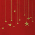 Guardanapo vermelho Estrelas sobre tela 33x33 emb