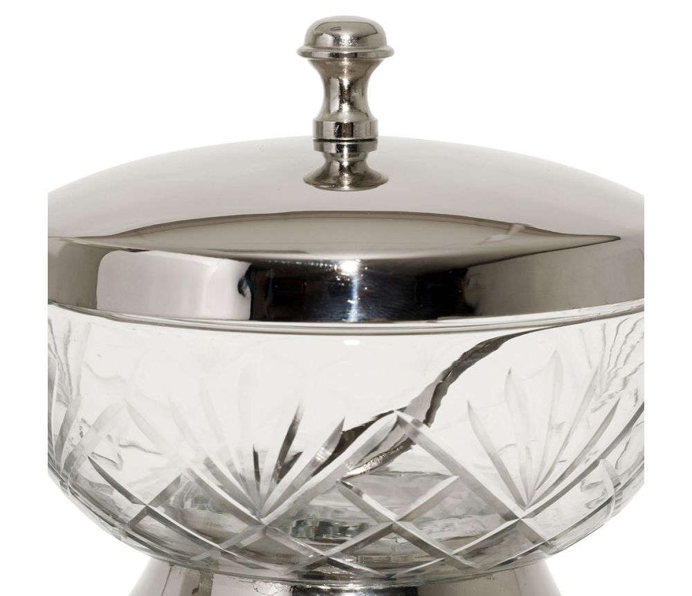 POTE PARA GELEIA C/ COLHER MILESIA PRATEADO D13H12.5