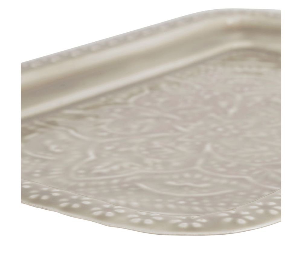 BANDEJA ARABISE GREGE FERRO 34X24CM