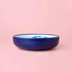 Prato ralador de alho - Cerâmica grande azul - Atum