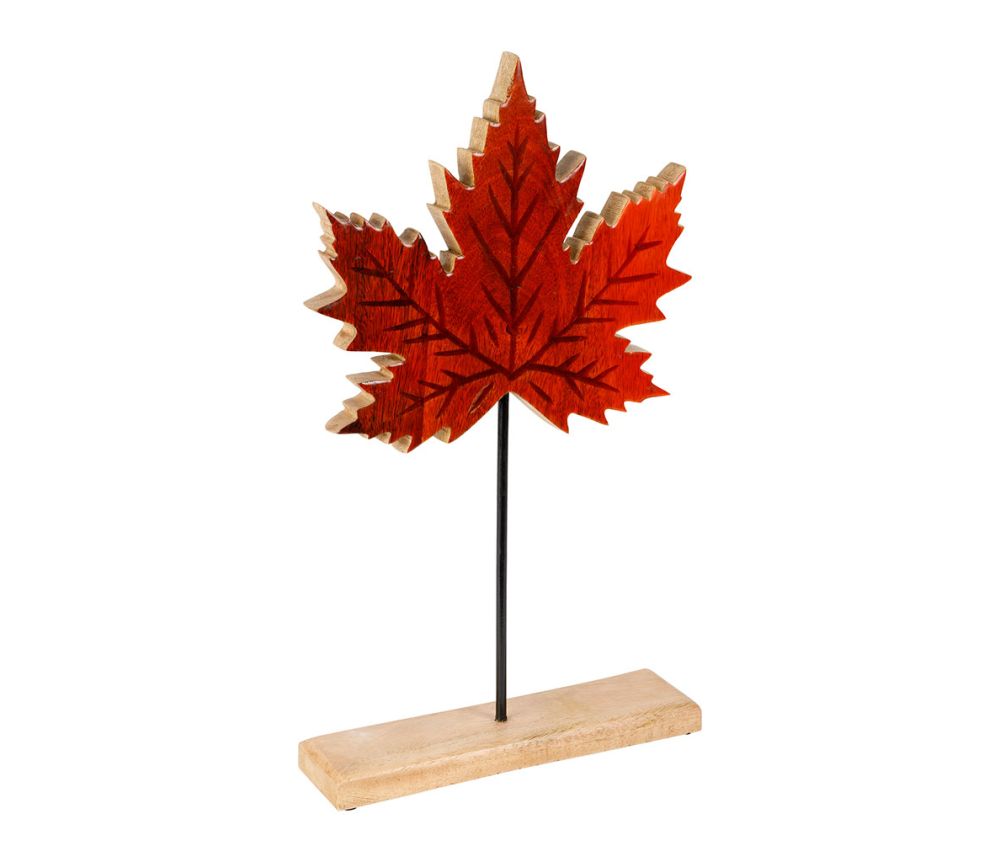 FOLHA DECORATIVA EM MADEIRA 26.5X7XH46