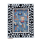 Moldura de resina (3,5" X 5,5") - Azul-marinho