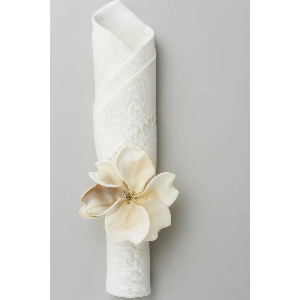 Anel de Guardanapo Flor de Coral Blossom c/ 4 unid