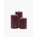 1 Velas Bordeaux LED, Ø7,5xH10