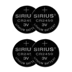 Baterias de célula moeda Sirius CR2450 3V, 4 unidades.