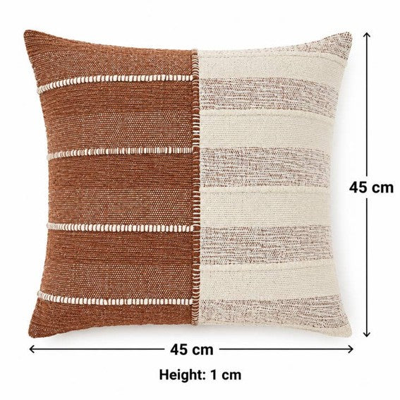 Almofada TerraSplit Woven Harmony | Almofada de Algodão com Fio Slub