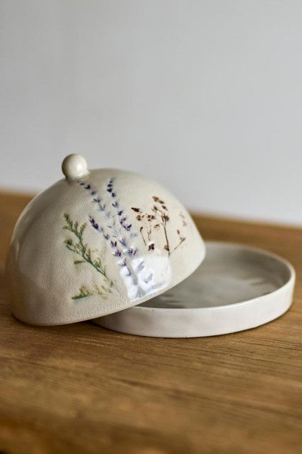 CAIXA DE MANTEIGA BEA NATURAL GRÉS 15 X H10 CM