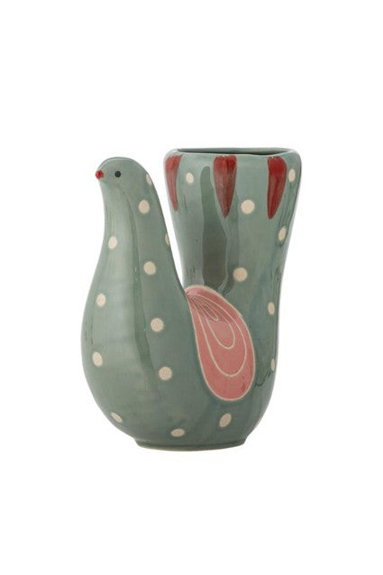 VASO TRUDY CERAMICA AZUL L19XH19XW7.5 CM