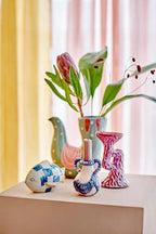 VASO TRUDY CERAMICA AZUL L19XH19XW7.5 CM