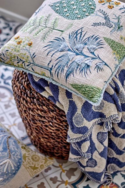BLANKET SANTENA BLUE COTTON L 1.60XW130CM