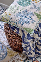 BLANKET SANTENA BLUE COTTON L 1.60XW130CM