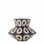 VASO BASHIR AZUL GRES 16 X H12 CM