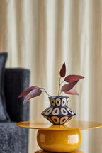 VASO BASHIR AZUL GRES 16 X H12 CM