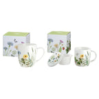 Conjunto de 3 peças: caneca 'Wild Flowers' com infusor de chá