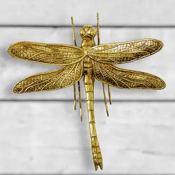 Figura de Parede Dragonfly Médio Ouro