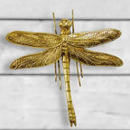 Figura de Parede Dragonfly Médio Ouro