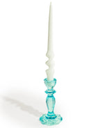 PORTA VELAS DE VIDRO CLASSICO AZUL CLARO