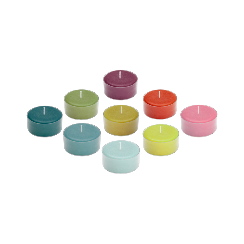 VELA TEALIGHT SYDNEY COLORIDAS CONJ C/9