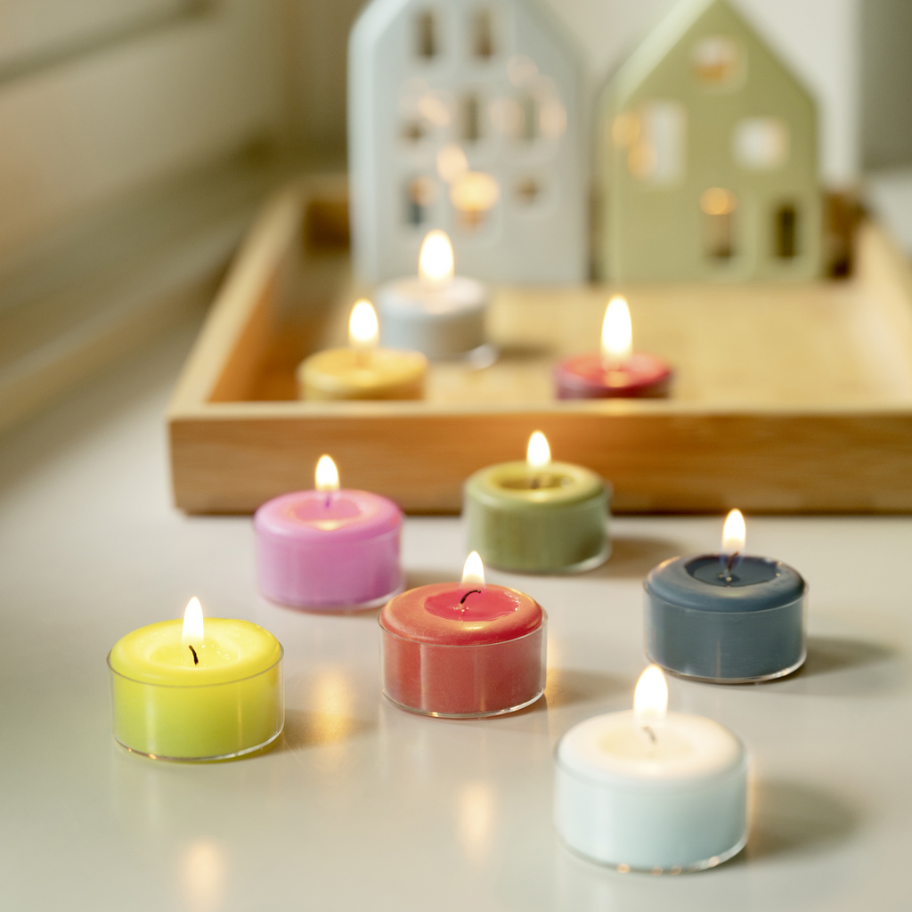 VELA TEALIGHT SYDNEY COLORIDAS CONJ C/9