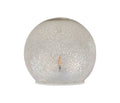 Bola de decoração LED piscante prateada em forma de floco de neve, 12 cm de diâmetro.