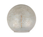 Bola de floco de neve prateada com decoração LED piscante, 15 cm de diâmetro.