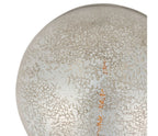 Bola de floco de neve prateada com decoração LED piscante, 15 cm de diâmetro.