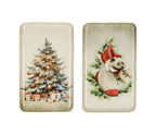 Bandeja  Árvore de Natal  c/ gato 15,5 x 25,5 cm