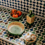 Prato ralador de alho em cerâmica - Grande vintage - Alhambra