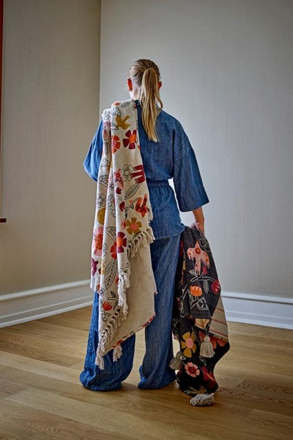 THROW BLANKET MULTI-COLORED COTTON L 1.60XW130CM