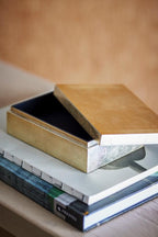 Nenon Box w/Lid, Gold, FSC®100%, MDF L15,5xH5xW11 cm