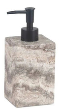 Grey marble dispenser Ø7x11cm