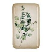 BANDEJA EUCALYPTUS GREEN+OURO 15X25,5CM FERRO