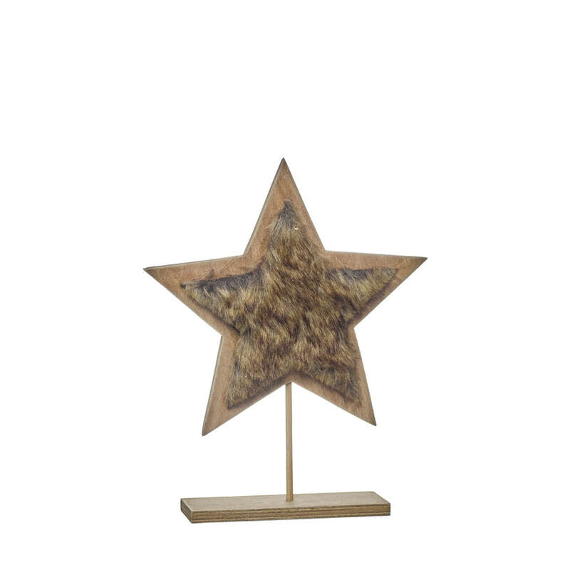 Ornamento de Natal em Madeira - Estrela C 20,000 L 5,000 A 25,500