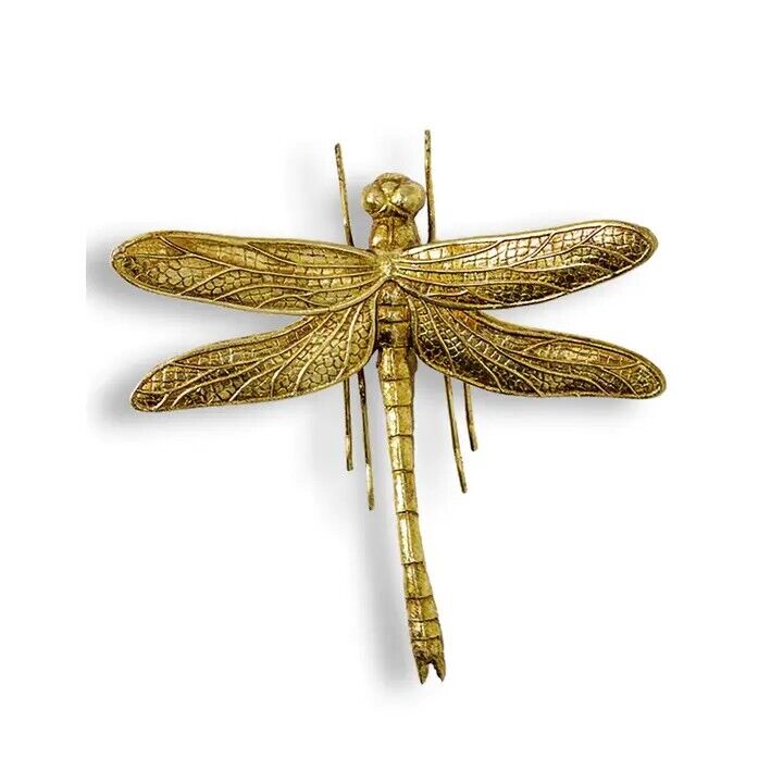 Figura de Parede Dragonfly Médio Ouro