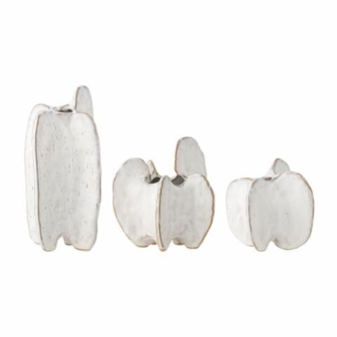 VASO JAYCE BRANCO GRÉS PEQUENO 8 X H8 CM