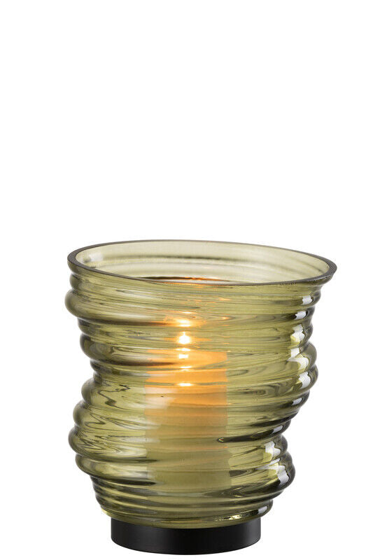 Vaso Tornado de Vidro Verde Pequeno