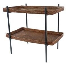 MESA COM BANDEJA SUOLA DE RATTAN