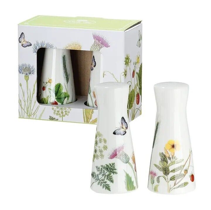 Conjunto de saleiro e pimenteiro em porcelana