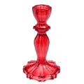 Suporte Velas Vidro Alto - Vermelho