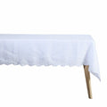 TOALHA DE MESA INGLESA BRANCA 220 X 140 CM