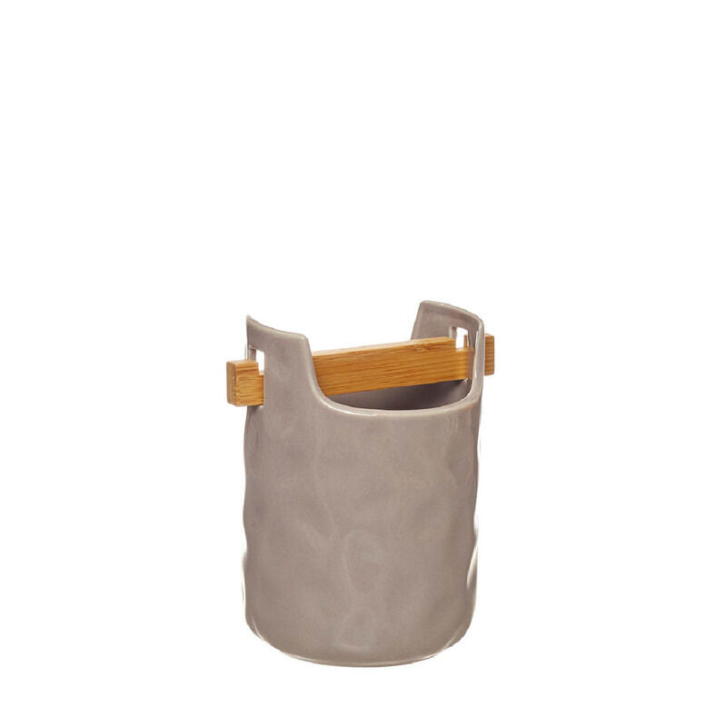 Suporte p/ talheres porcelana e bambu