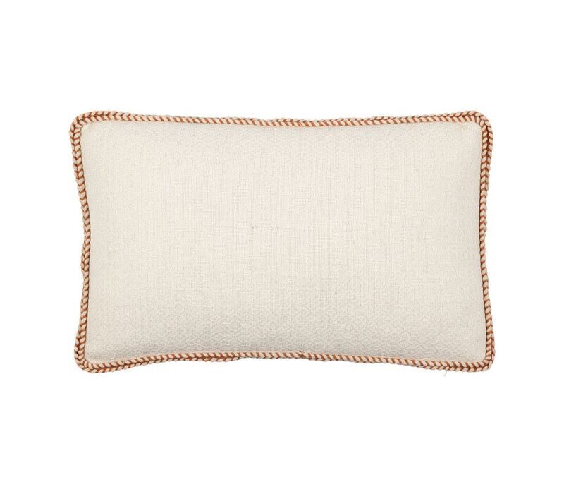 ALMOFADA SEGUIA BRANCO-CREME + CASTANHO 50X30