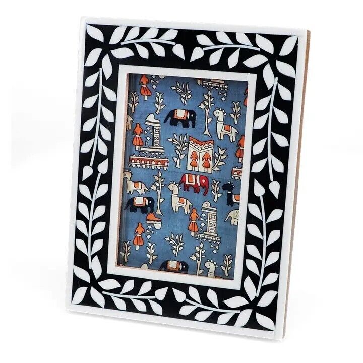 Moldura de resina (3,5" X 5,5") - Azul-marinho