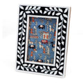Moldura de resina (3,5" X 5,5") - Azul-marinho