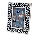Moldura de resina (3,5" X 5,5") - Azul-marinho