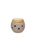 Caixa p/ alhos porcelana e bambu