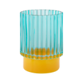 VELA TEALIGHT DE VIDRO LUMI AZUL