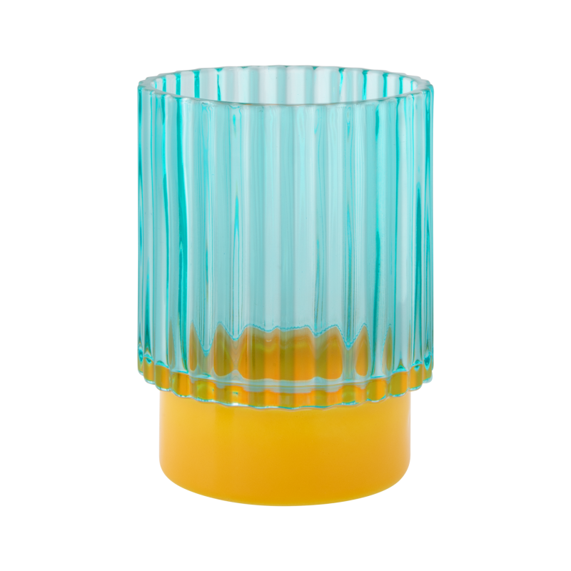 VELA TEALIGHT DE VIDRO LUMI AZUL